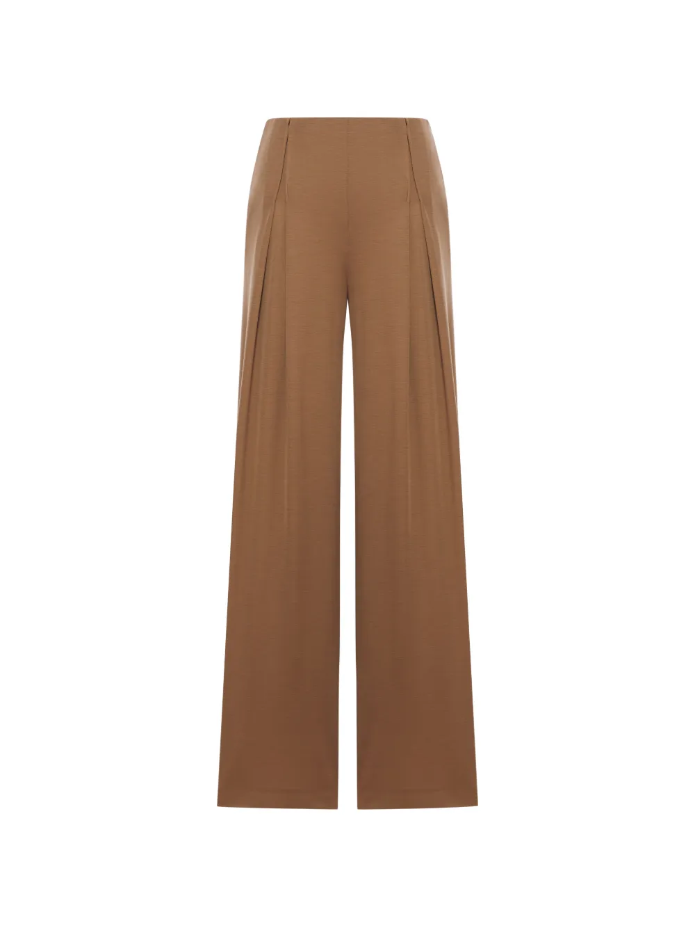 Max Mara pleated wool palazzo pants - Brown