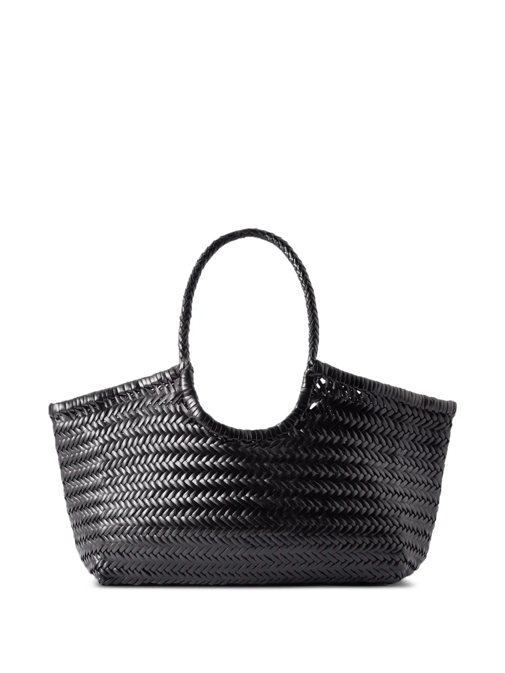 DRAGON DIFFUSION Big Nantucket handwoven tote bag - Nero