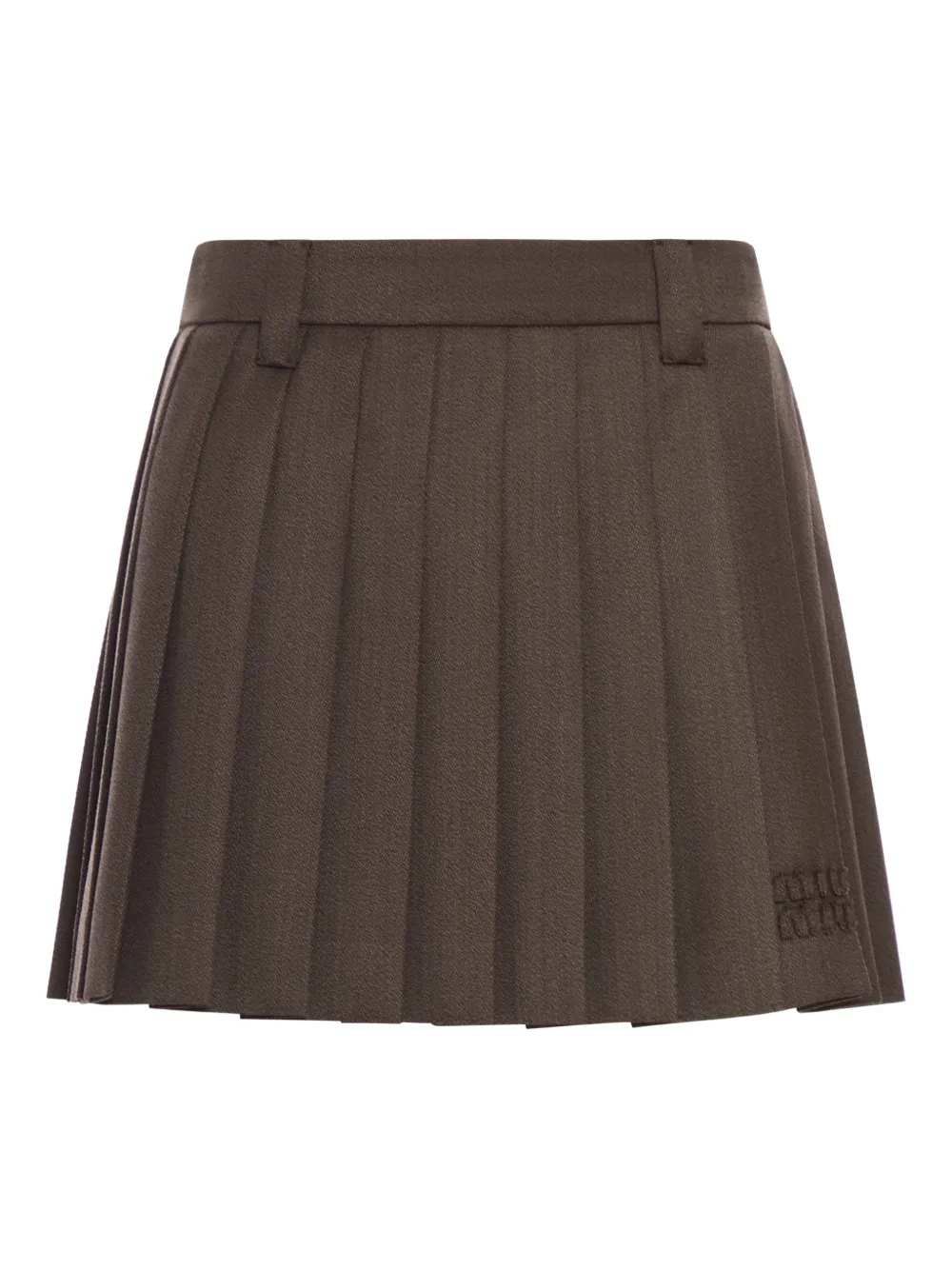 Miu Miu pleated brown skirt - Marrone
