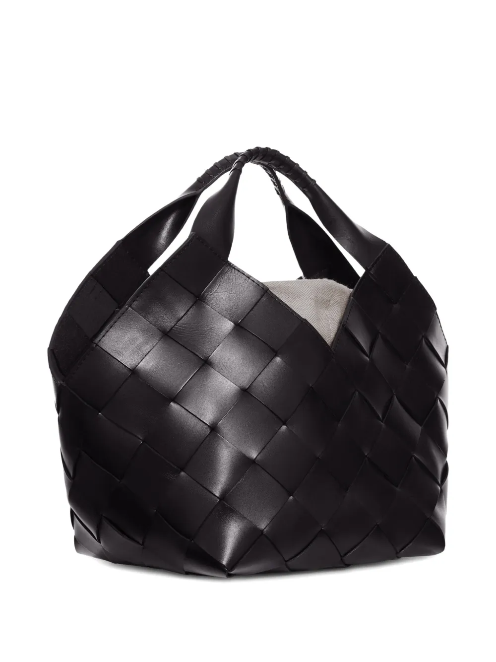 DRAGON DIFFUSION Kleine gevlochten shopper Zwart