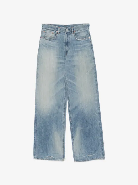 Denimist frayed cotton jeans