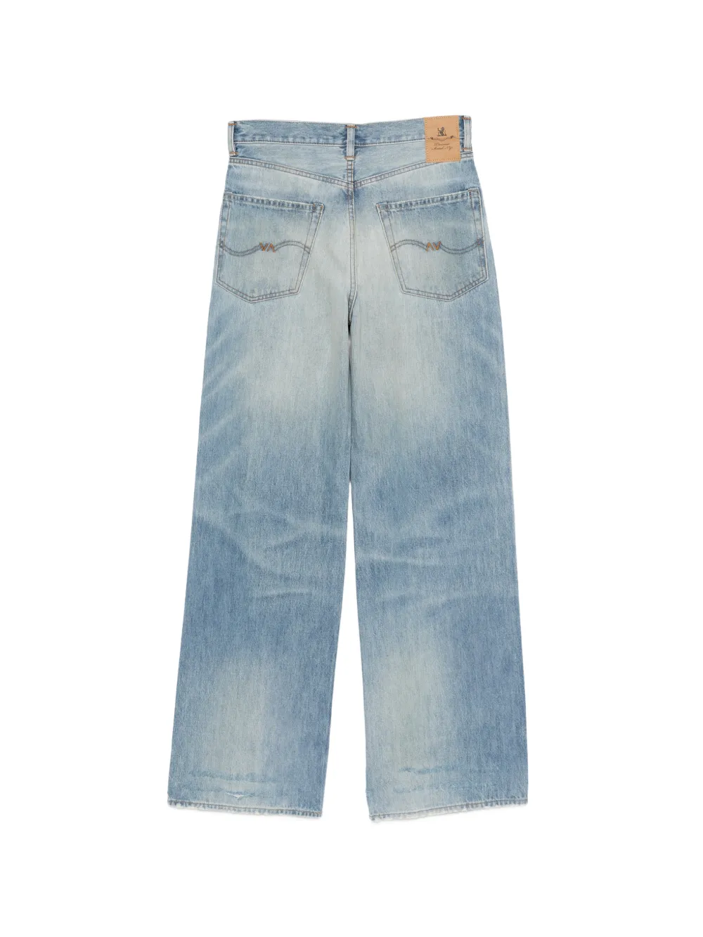frayed cotton jeans