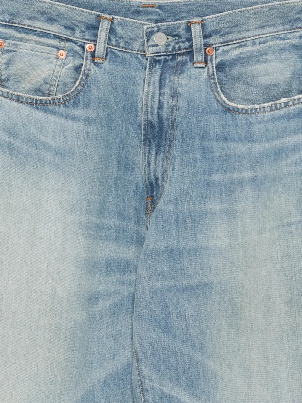 frayed cotton jeans