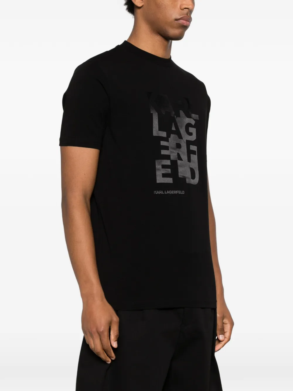 Karl Lagerfeld T-shirt met logopatroon Zwart