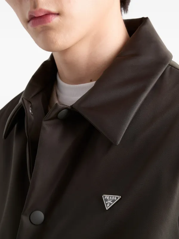 Prada triangle-logo Jacket | Green | FARFETCH