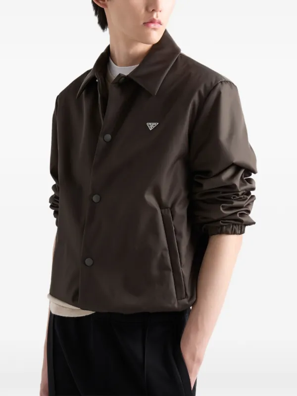 Prada triangle-logo Jacket | Green | FARFETCH