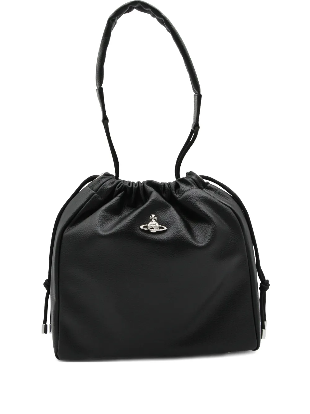 Vivienne Westwood orb-plaque drawstring shoulder bag - Nero