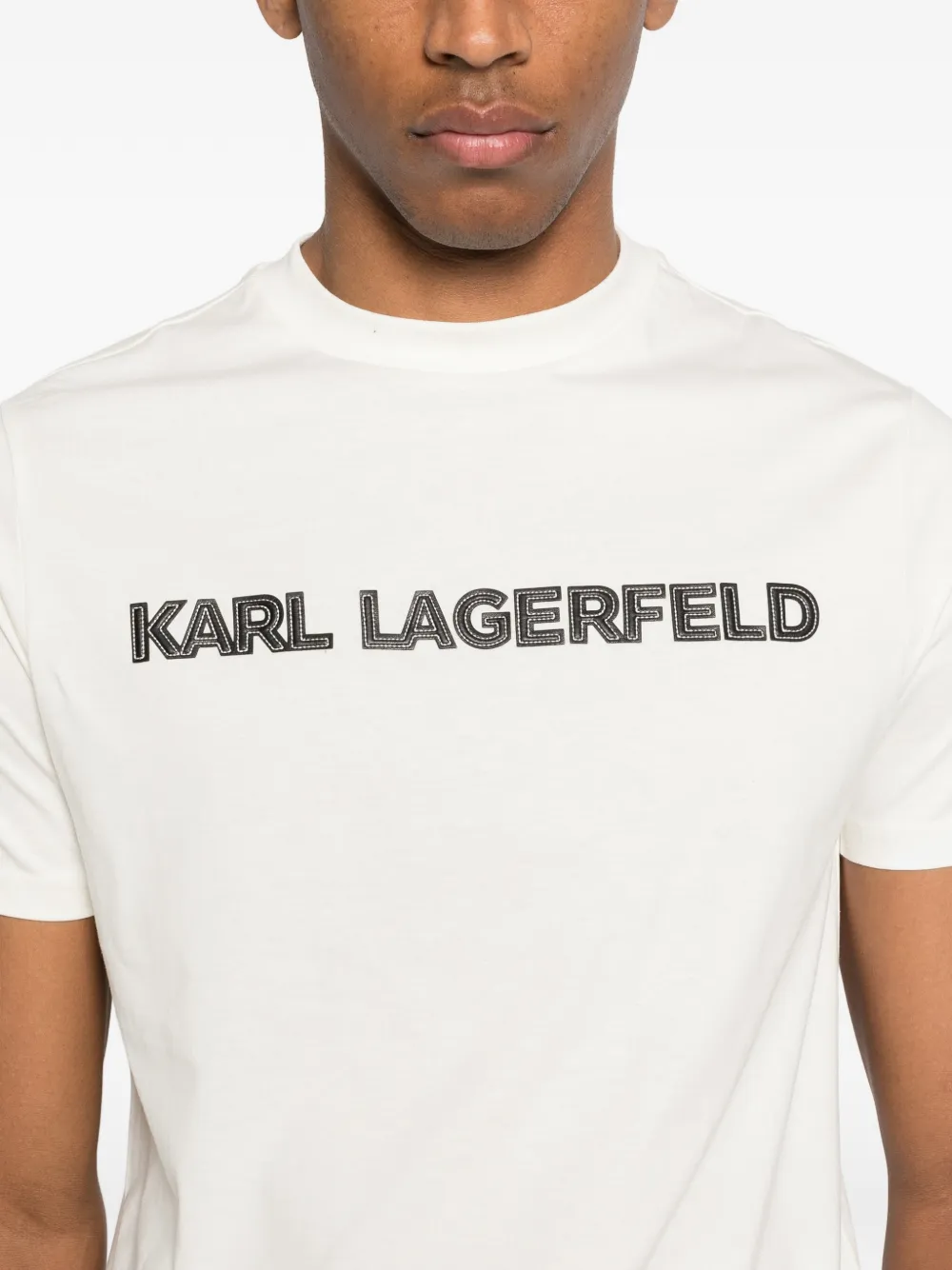 Karl Lagerfeld T-shirt met logopatroon Wit