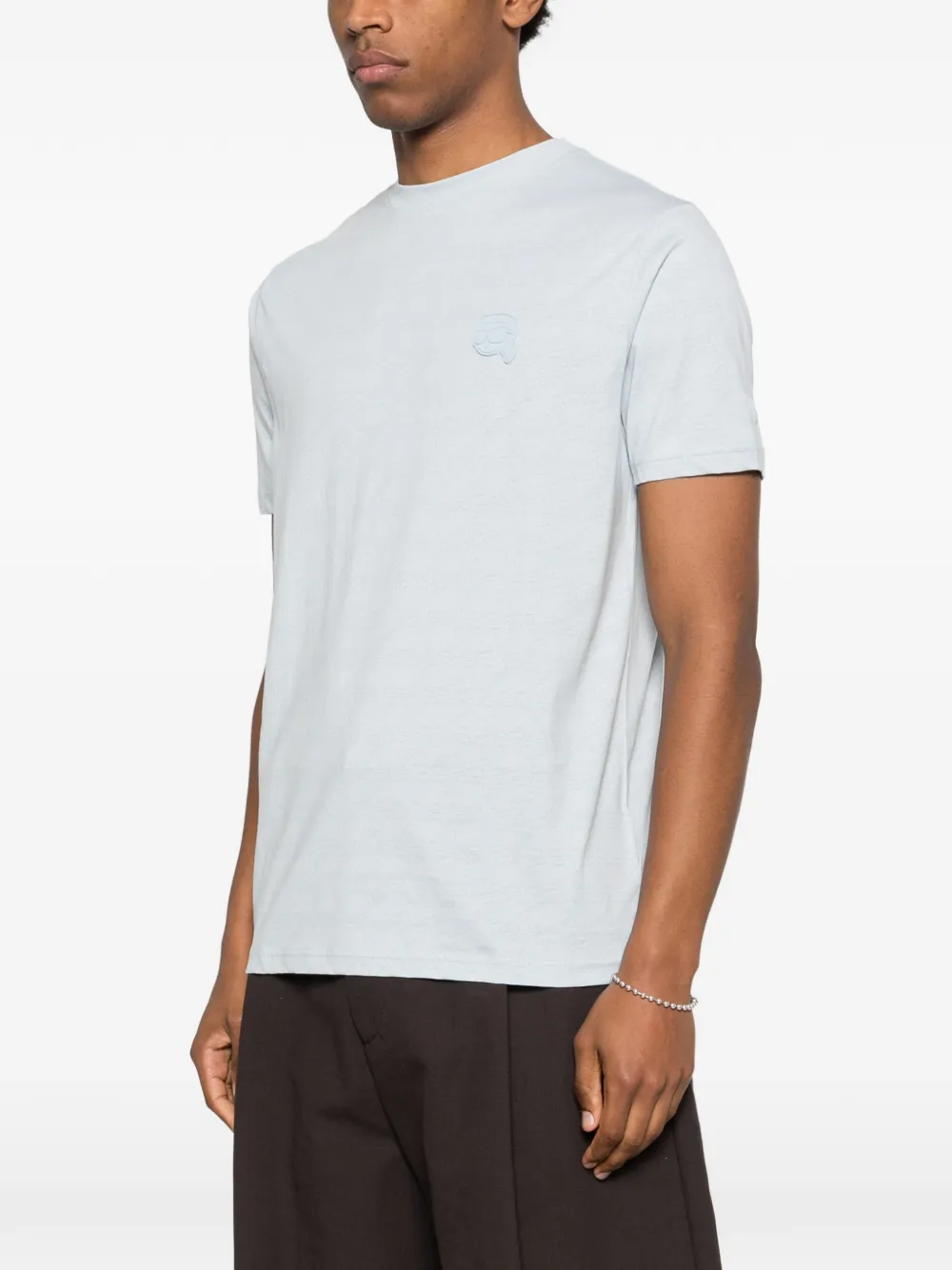 Karl Lagerfeld T-shirt met logopatroon Blauw