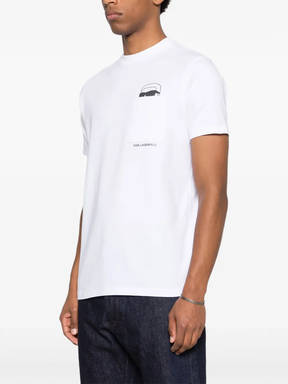 Karl Lagerfeld T-shirt met logoprint Wit