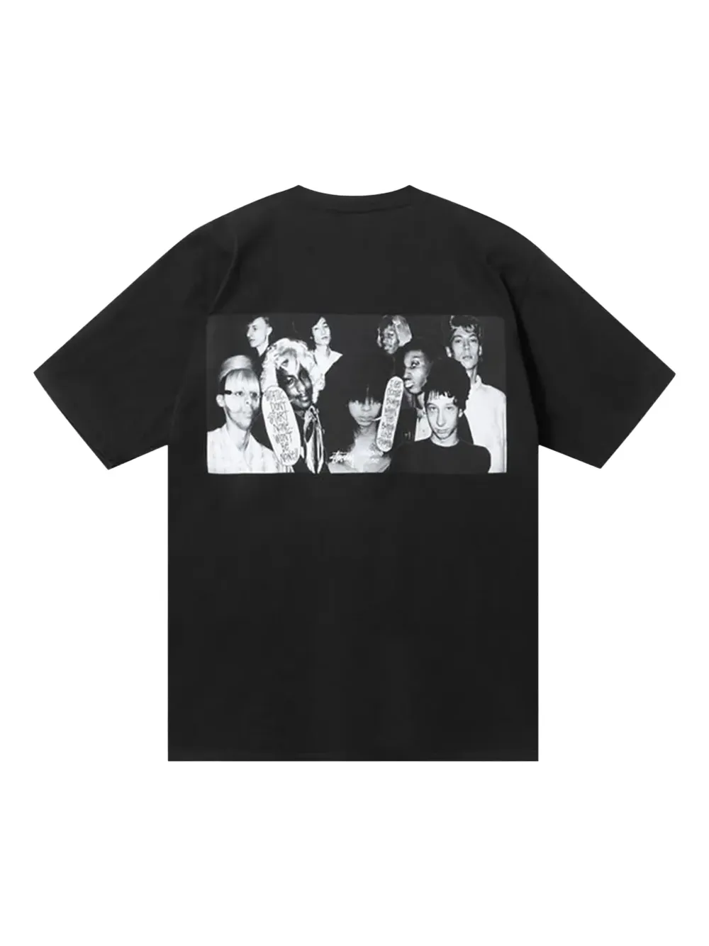 St&uuml;ssy x Martine Rose grafic-print T-shirt - Zwart