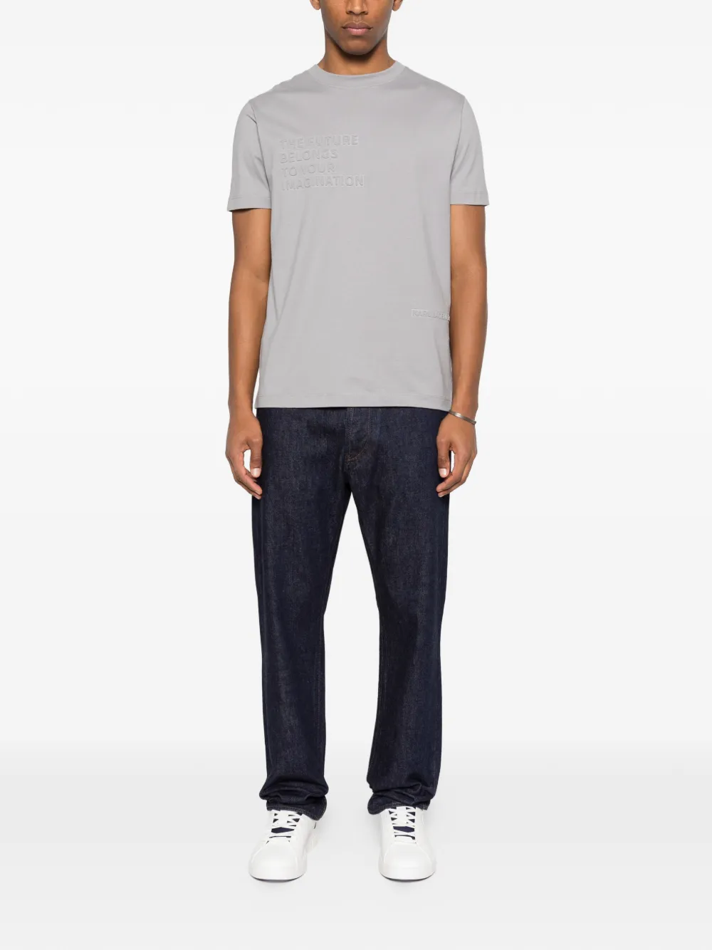 Karl Lagerfeld Katoenen T-shirt Grijs
