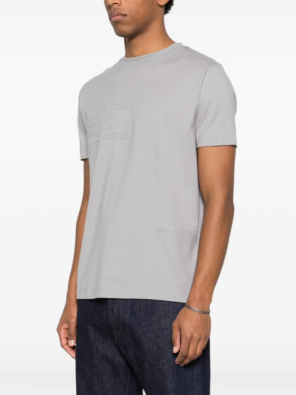 Karl Lagerfeld Katoenen T-shirt Grijs
