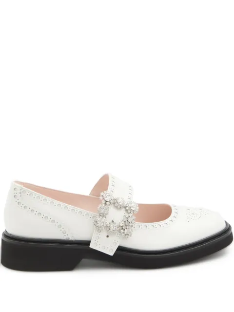 Roger Vivier Viv' Rangers white perforated pumps