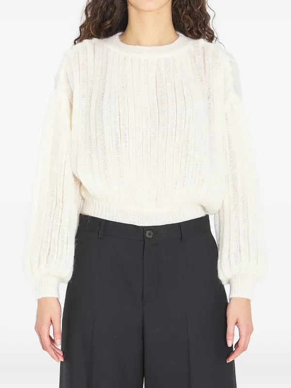 Loewe Sweater in Mohair Blend in Neutrals