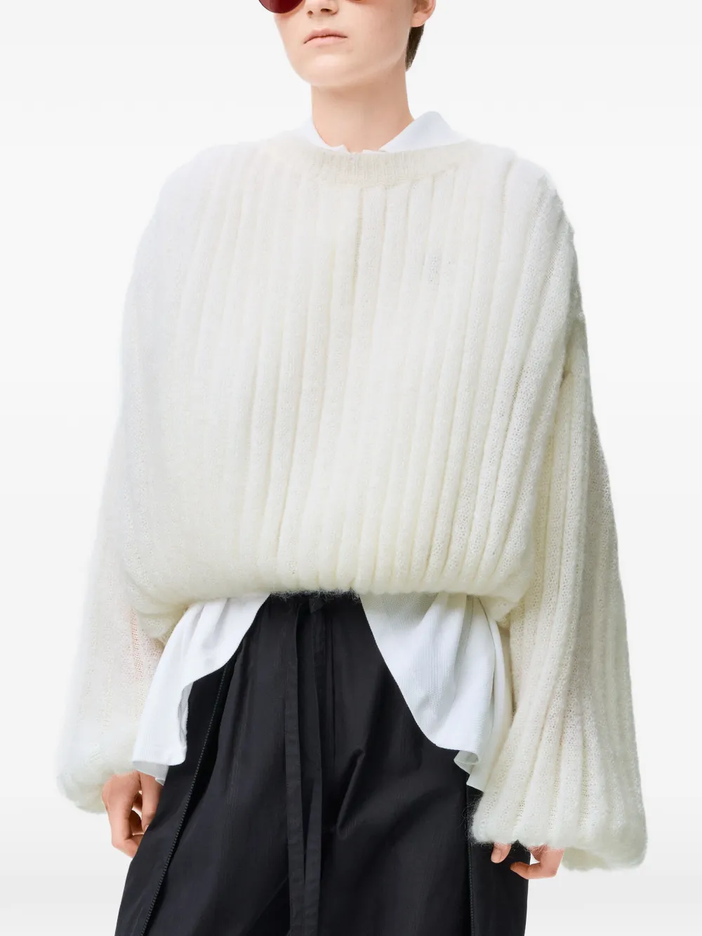 LOEWE balloon-sleeve sweater - Neutrals