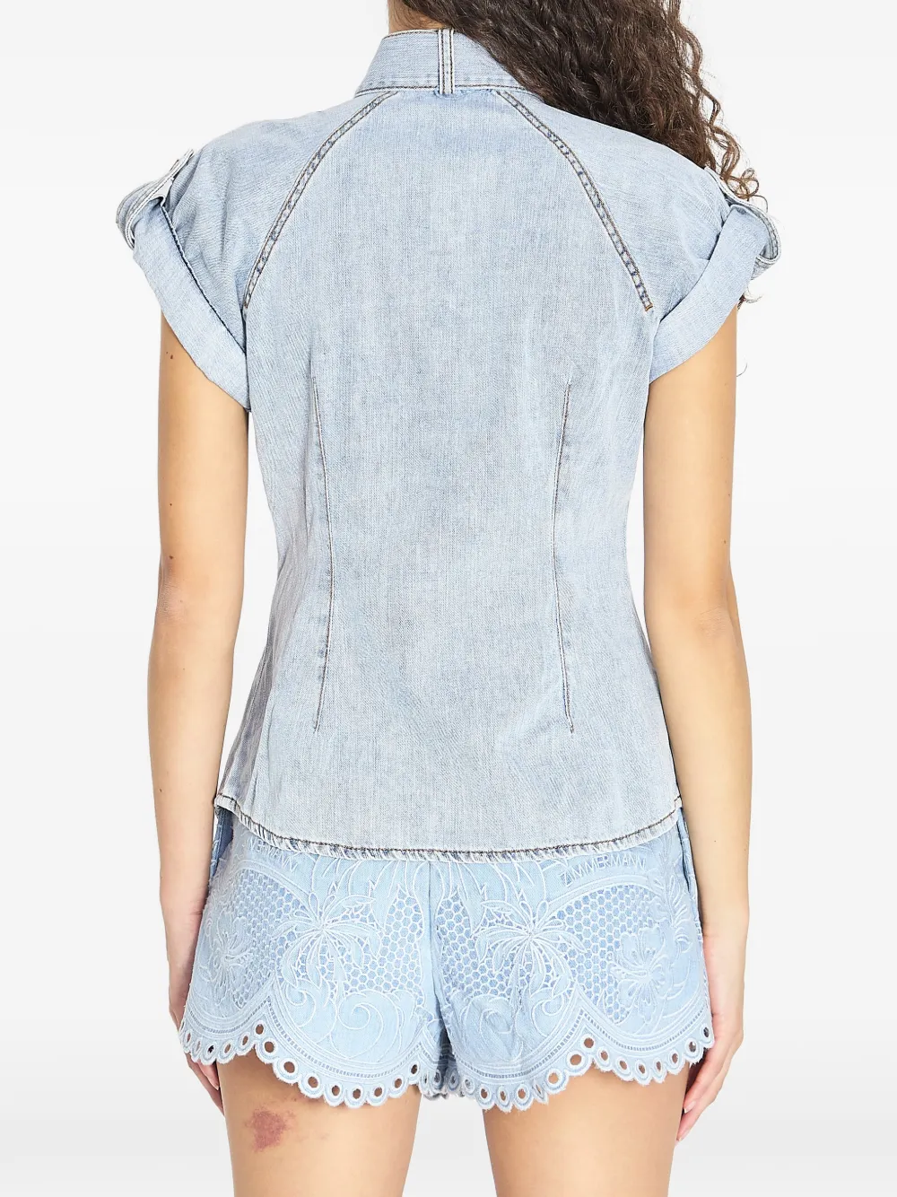 ZIMMERMANN Linnen blouse Blauw