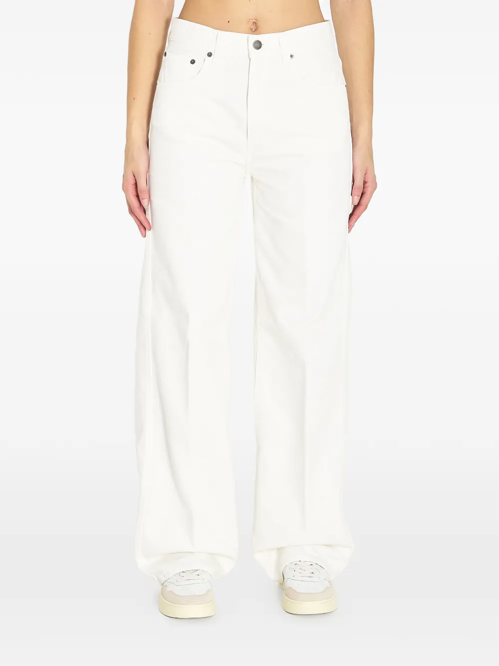 Haikure Winona logo-patch jeans - Bianco