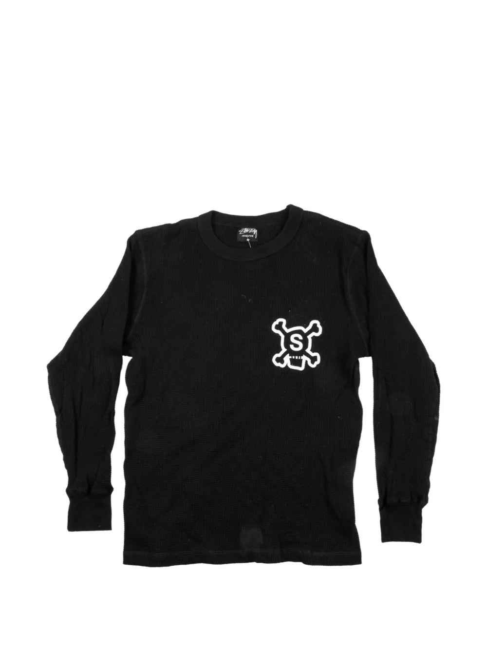 Stüssy skull-print long-sleeve T-shirt - Nero