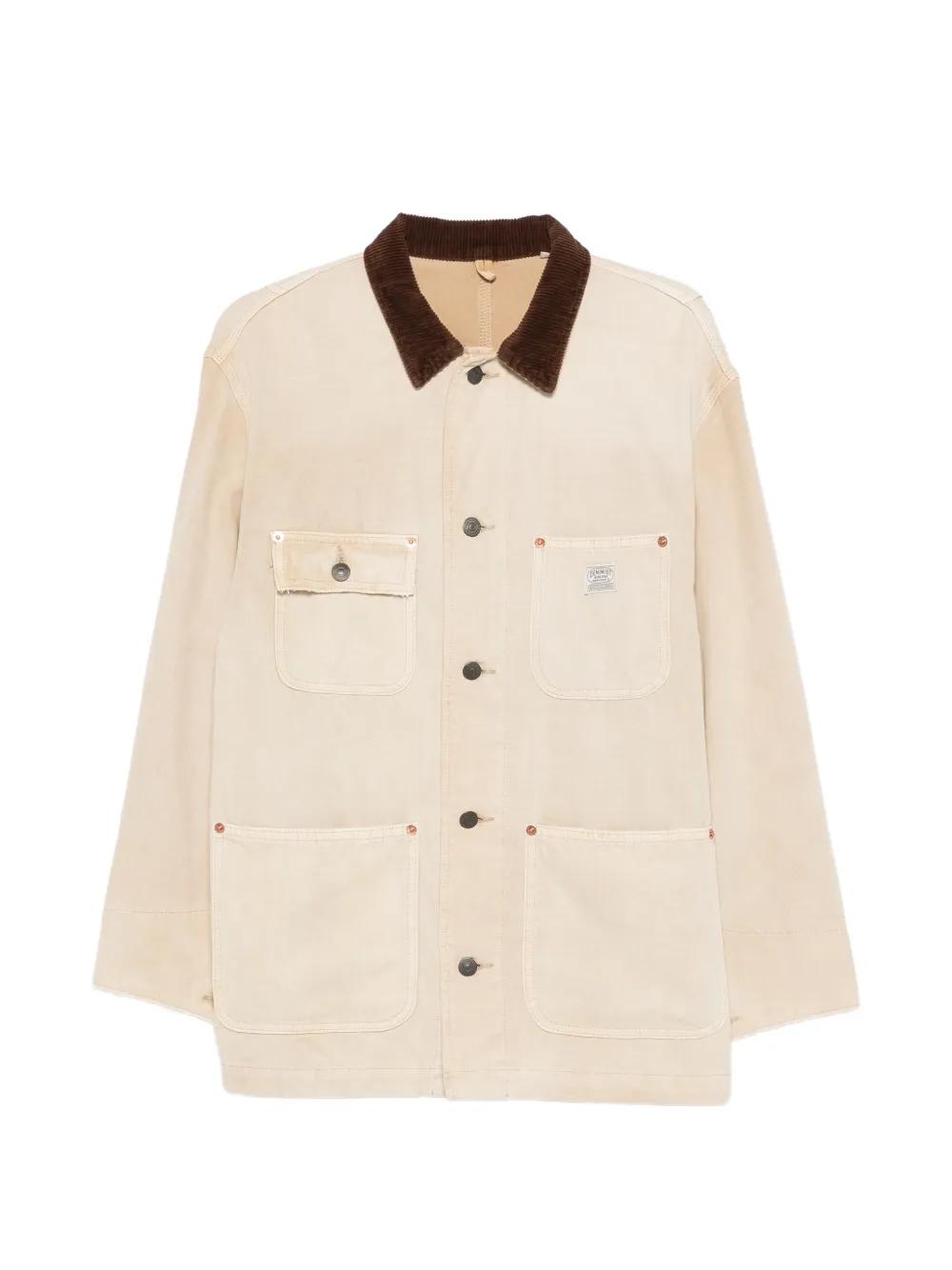 Denimist corduroy collared jacket - Toni neutri
