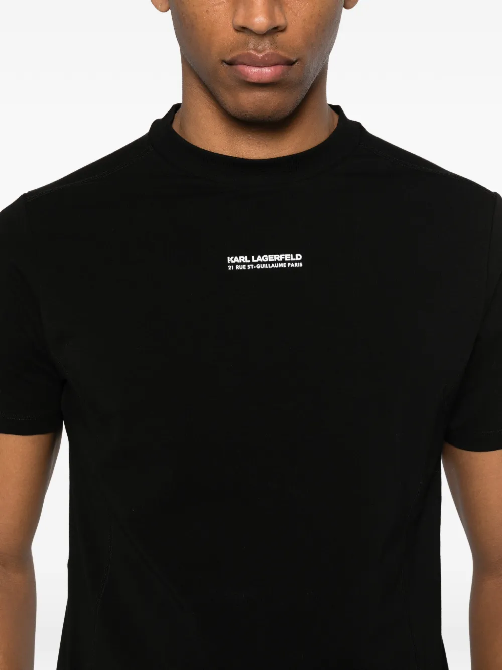 Karl Lagerfeld T-shirt met logopatroon Zwart