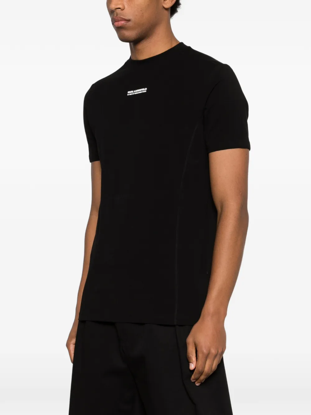 Karl Lagerfeld T-shirt met logopatroon Zwart