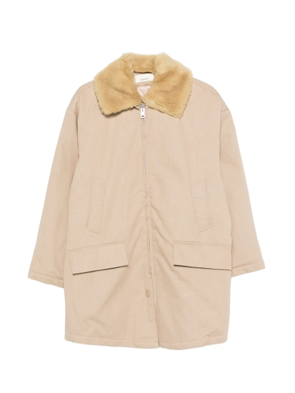 6397 Security fur-collar pocket parka coat - Toni neutri