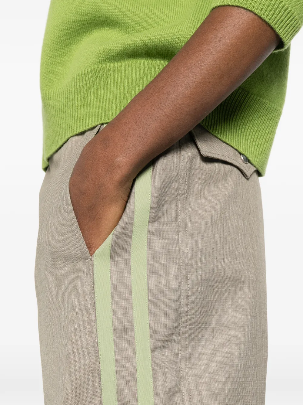 6397 Broek met zijstreep Beige