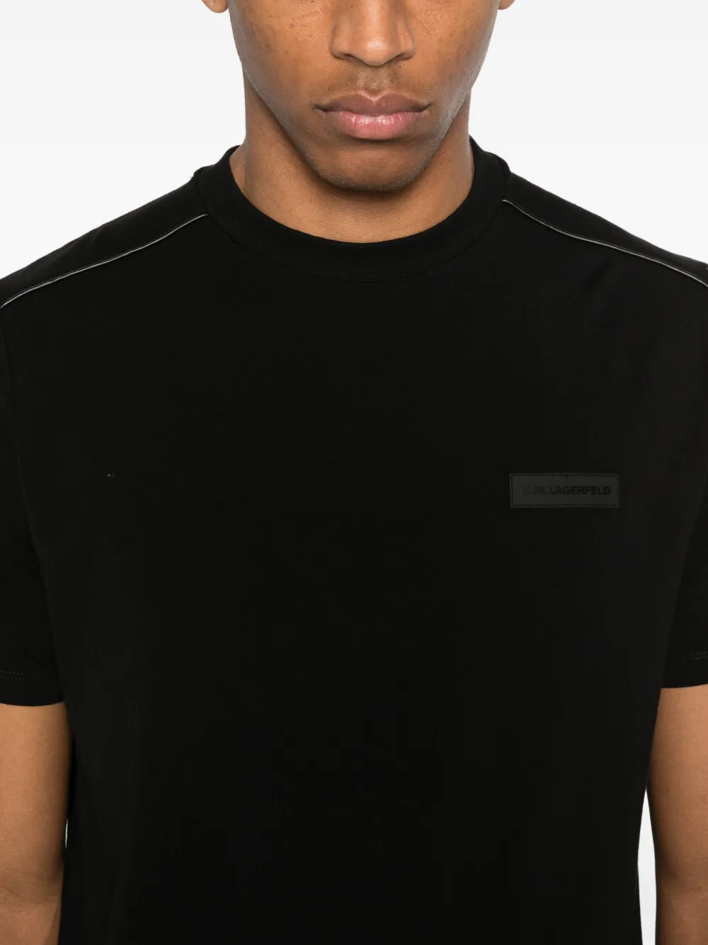 Karl Lagerfeld T-shirt met logopatroon Zwart