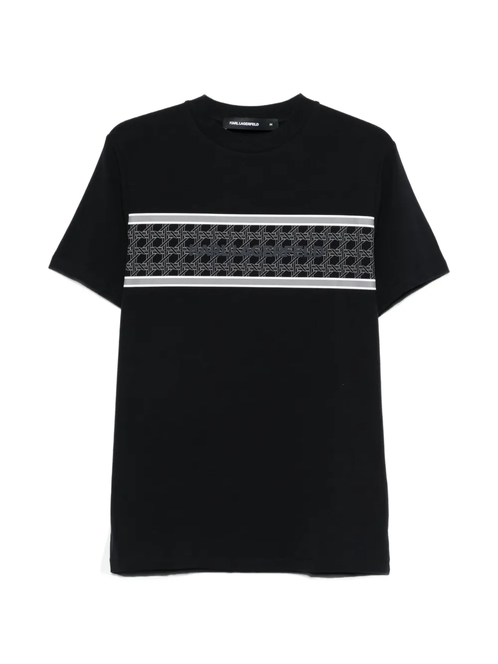 Karl Lagerfeld logo-embossed T-shirt - Blu
