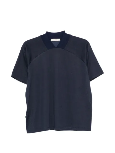 6397 panelled collar T-shirt