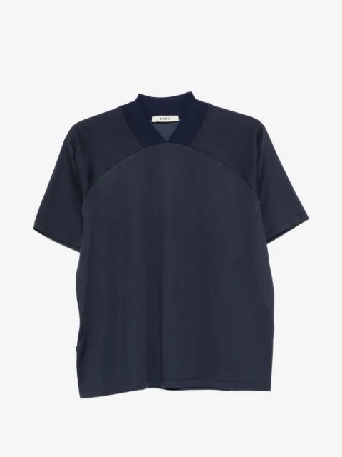 6397 panelled collar T-shirt