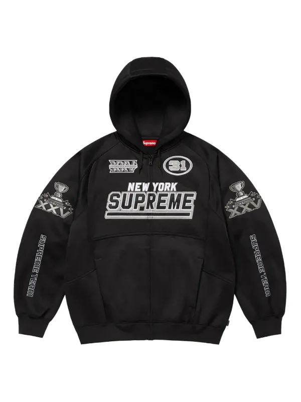 Supreme ブラック　ジップアップパーカー Supreme ジップアップ パーカー | ブラック | FARFETCH JP