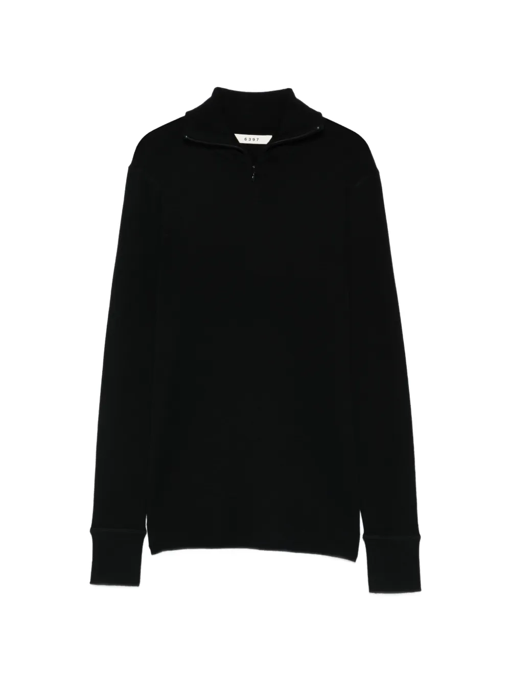 6397 zip-up collar sweater - Nero