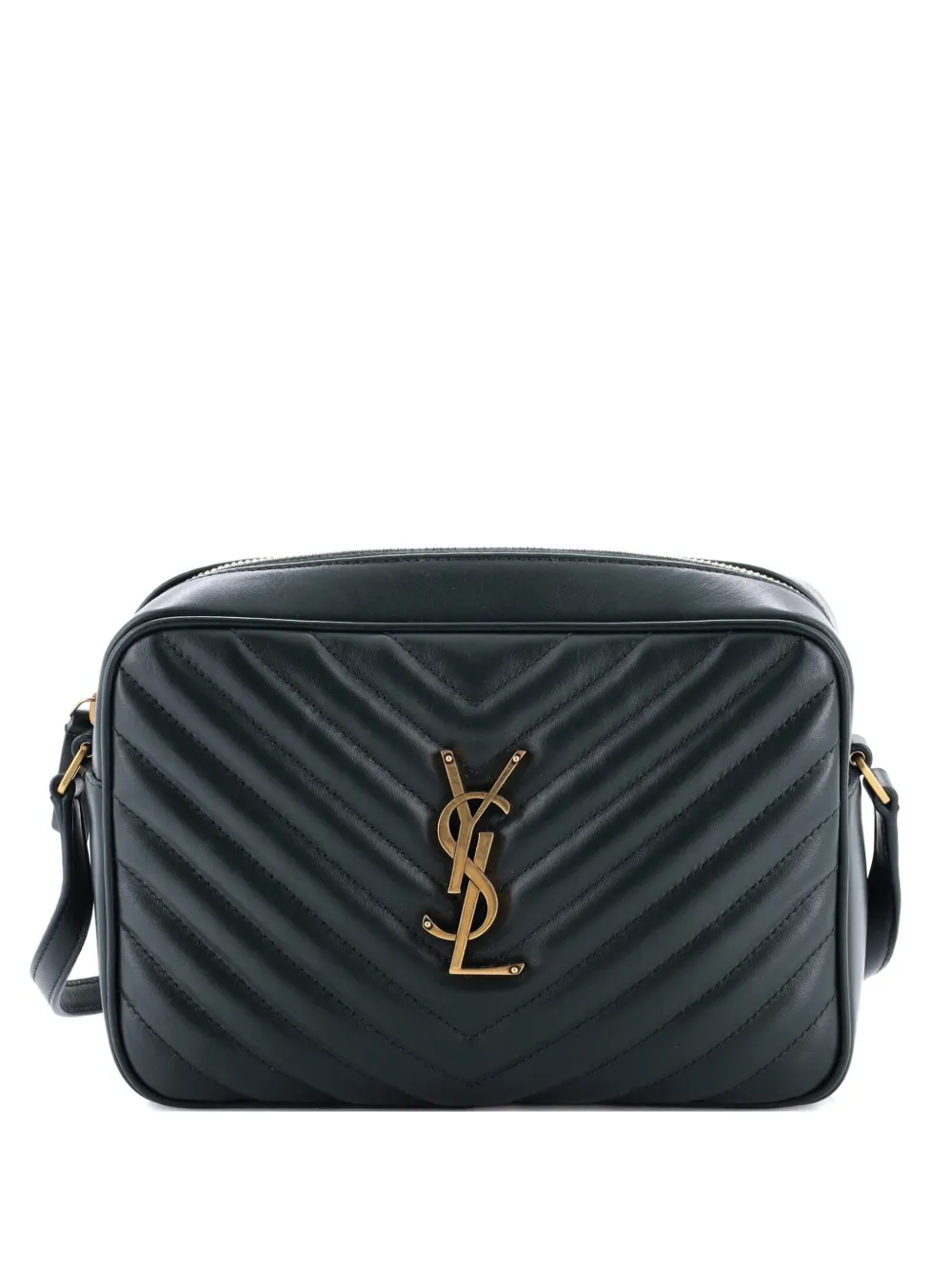 Saint Laurent Pre-Owned Lou Camera Bag Matelasse Chevron Leather Small crossbody bag - Green