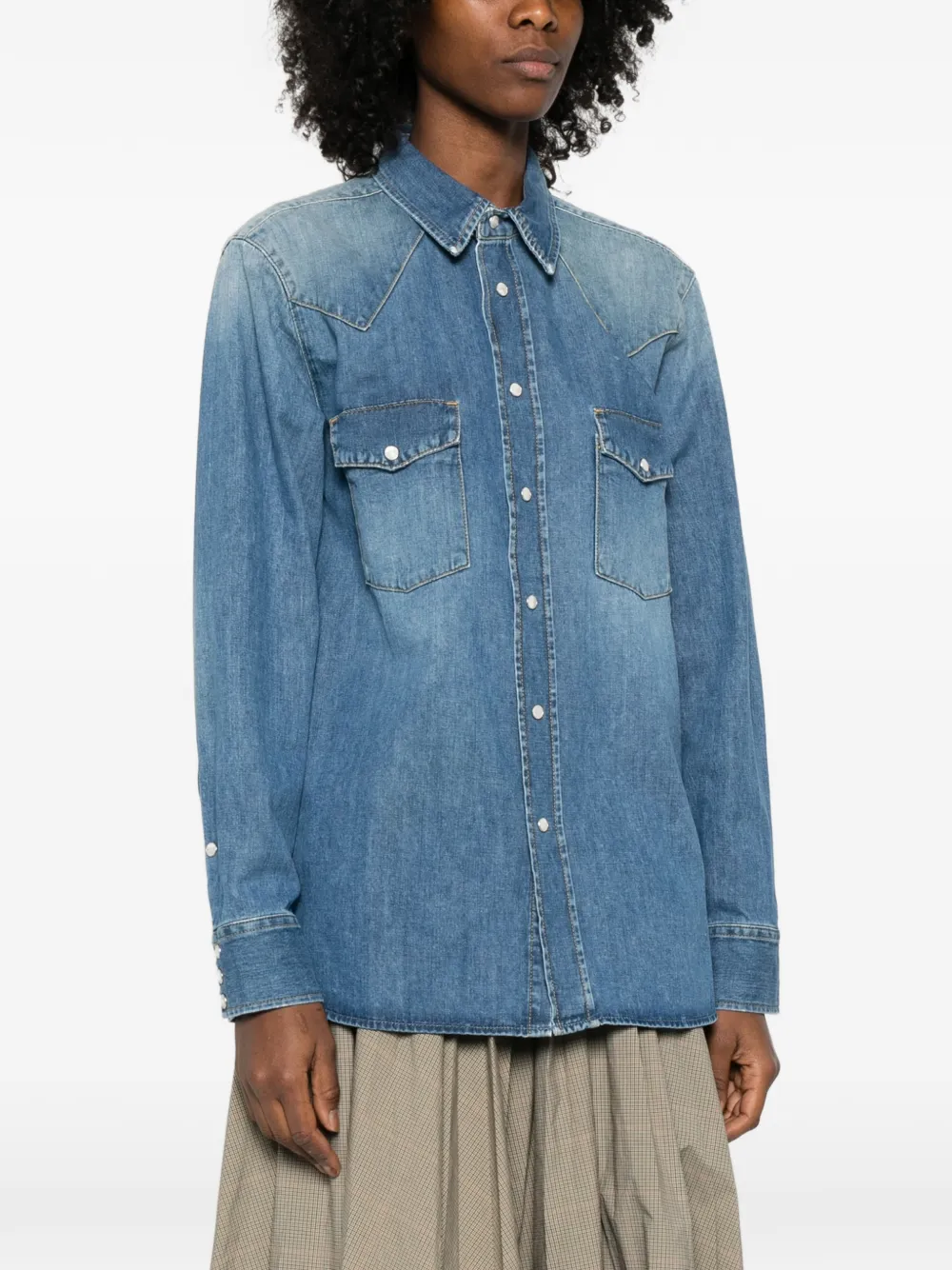  6397 Denim Pocket Shirt - Blue 