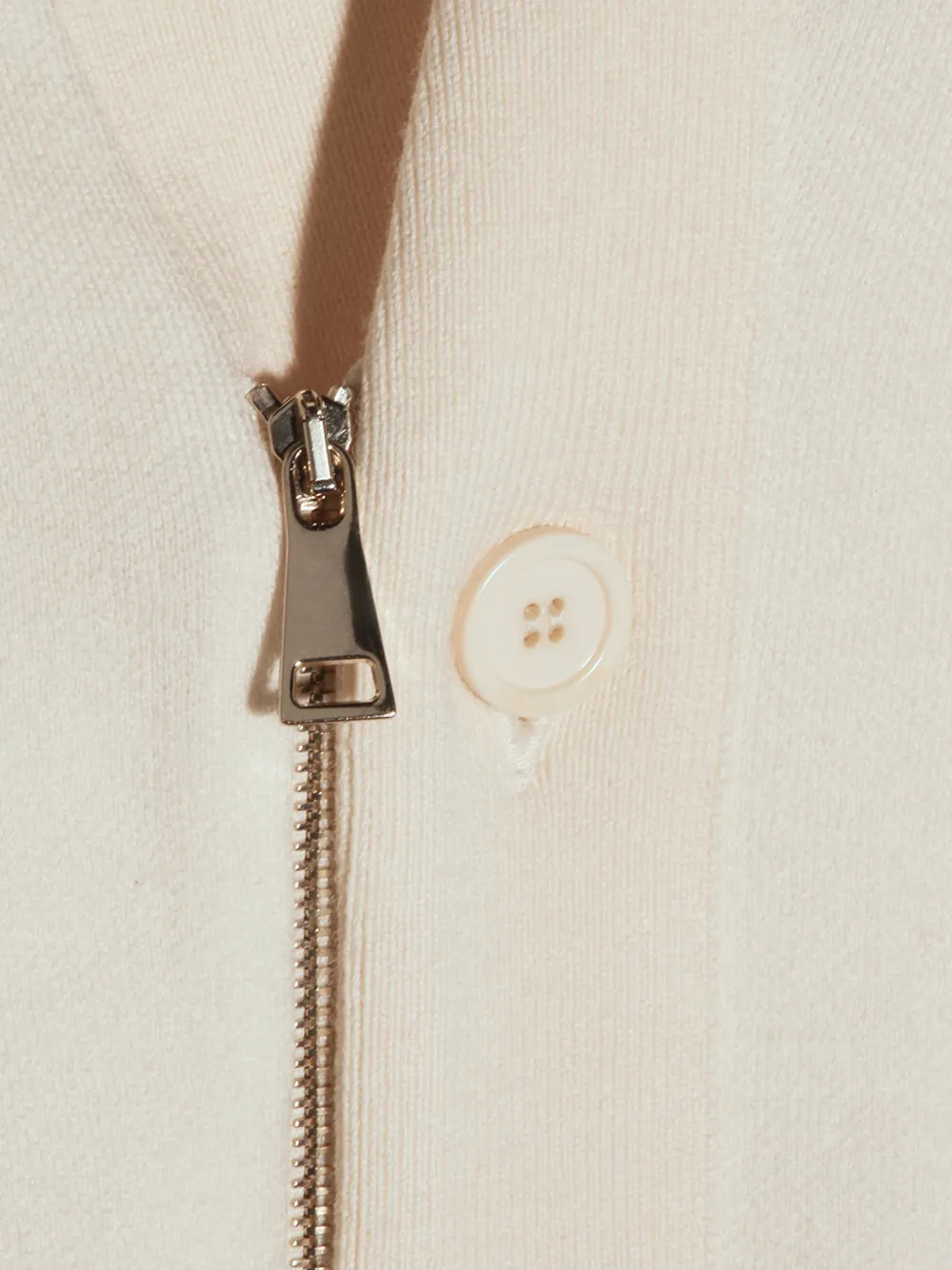 Fabiana Filippi Vest met lange mouwen en rits Beige