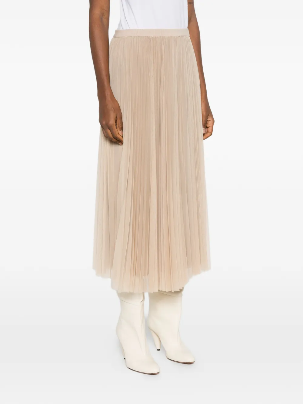 Fabiana Filippi Tulen plooirok Beige
