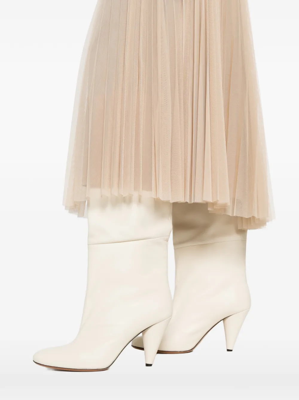 Fabiana Filippi Tulen plooirok Beige