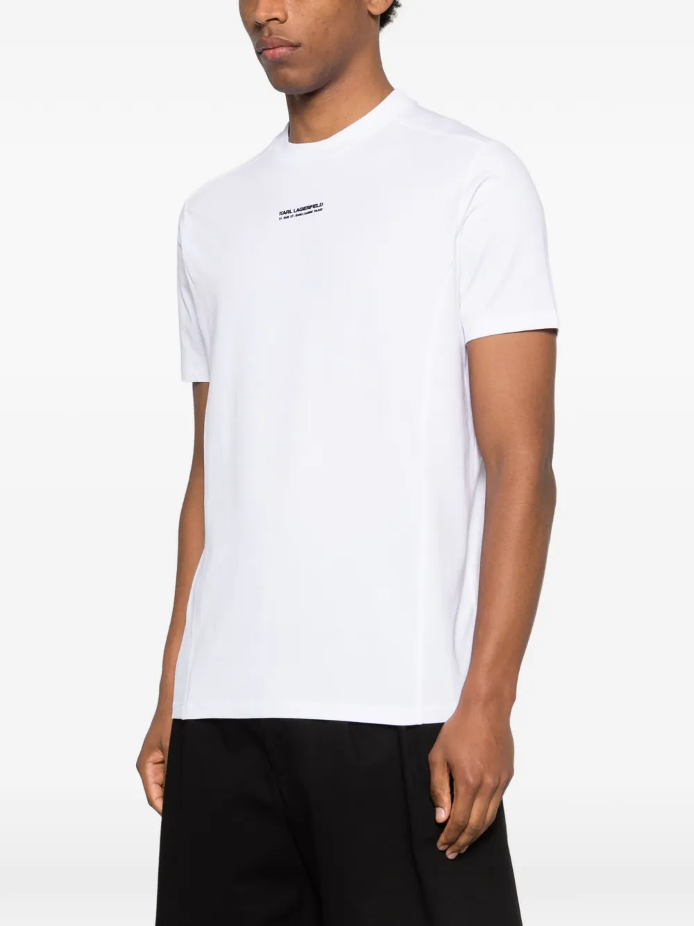 Karl Lagerfeld T-shirt met logopatroon Wit