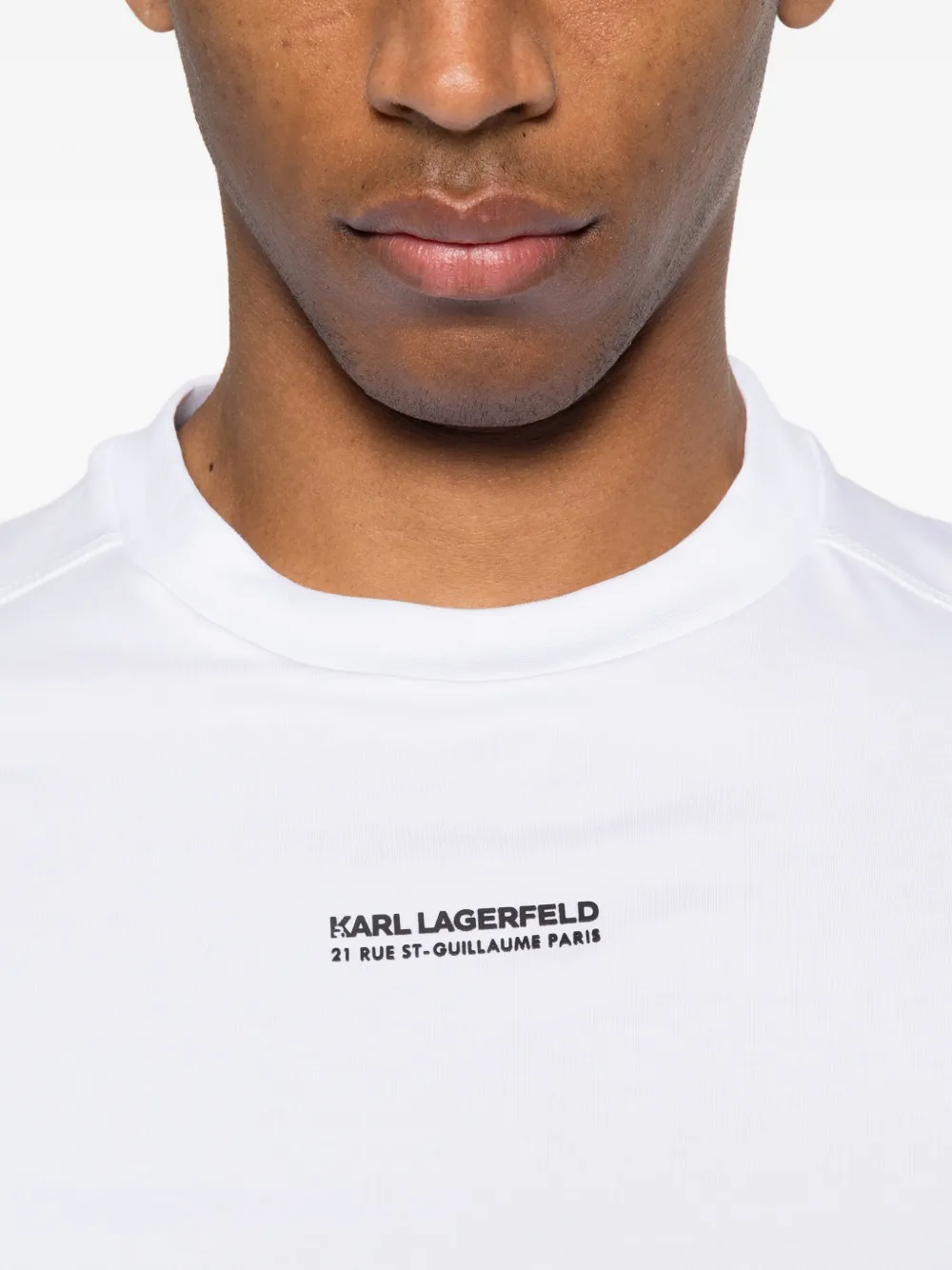 Karl Lagerfeld T-shirt met logopatroon Wit