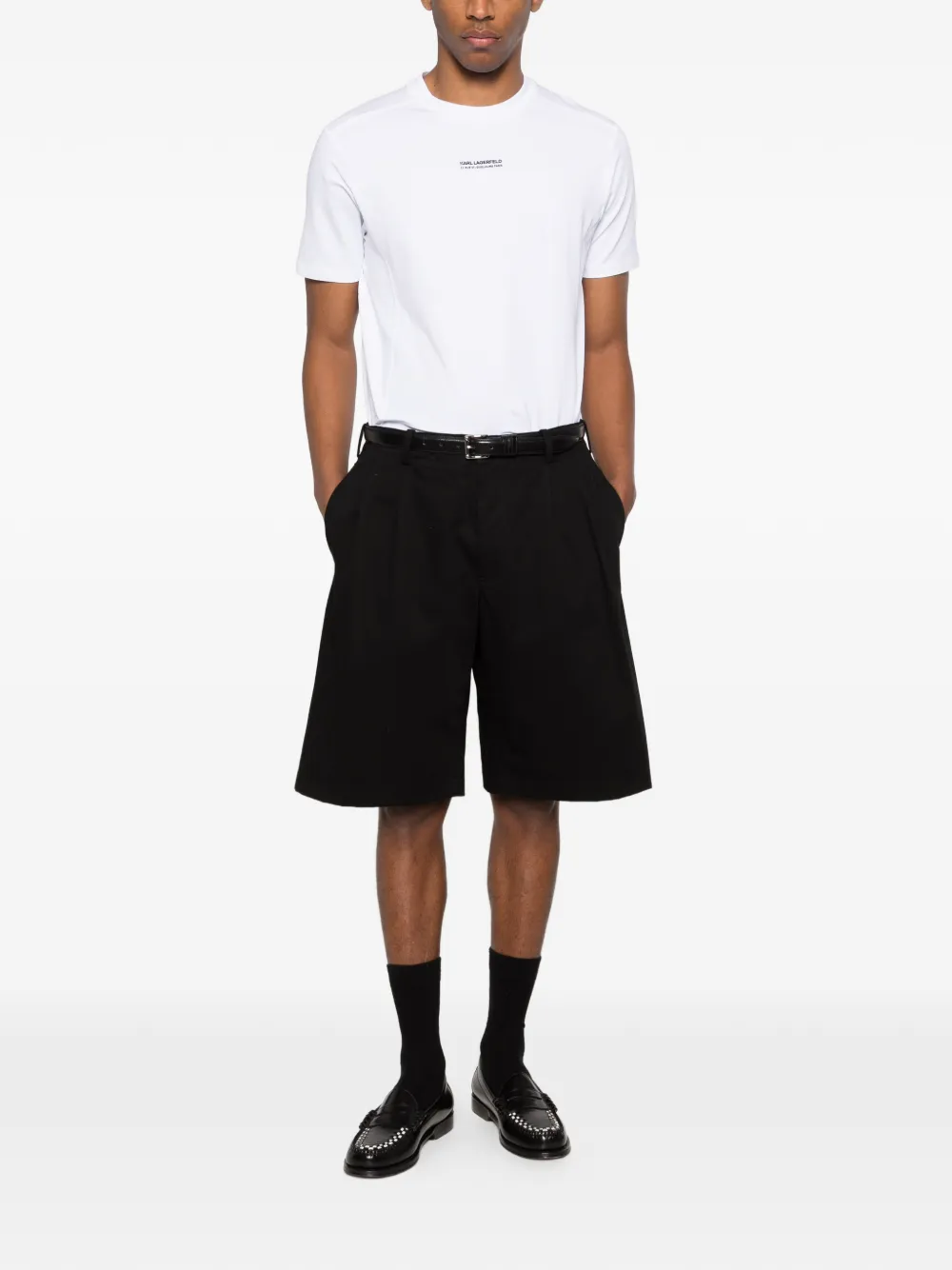 Karl Lagerfeld T-shirt met logopatroon Wit