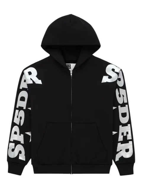 SP5DER zip-up long-sleeve hoodie 