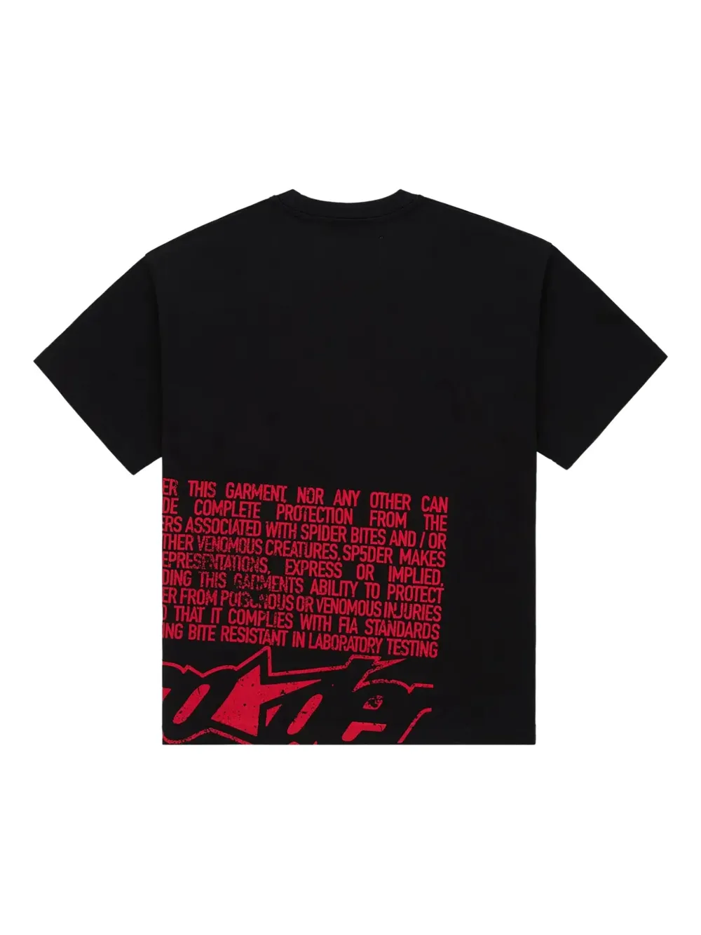 SP5DER disclaimer short-sleeved T-shirt - Zwart