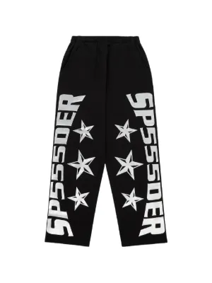 SP5DER Rhinestone Punk V2 Track Pants | Black | FARFETCH GE