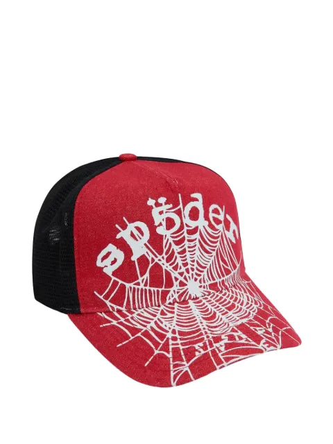 SP5DER graphic-print trucker cap