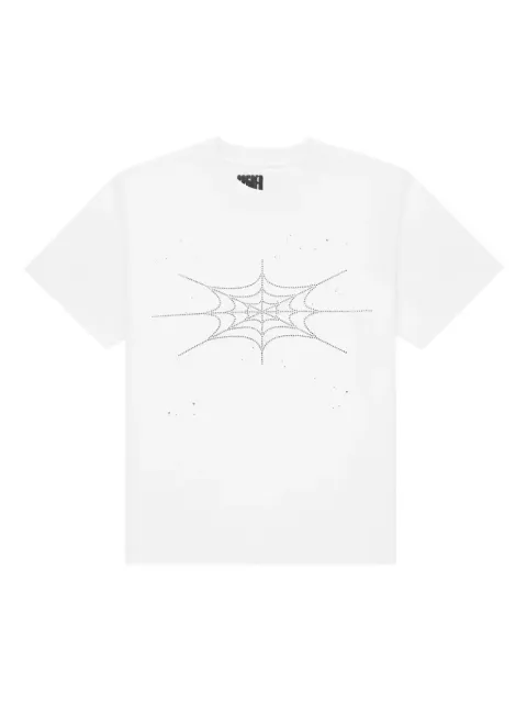 SP5DER camiseta con apliques de strass