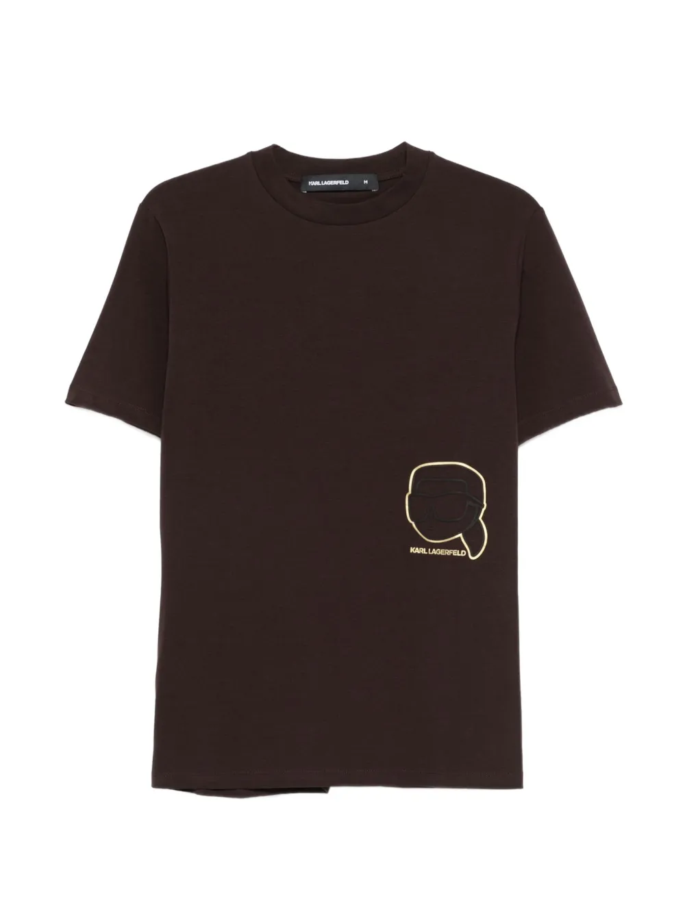 Karl Lagerfeld T-shirt con logo - Marrone