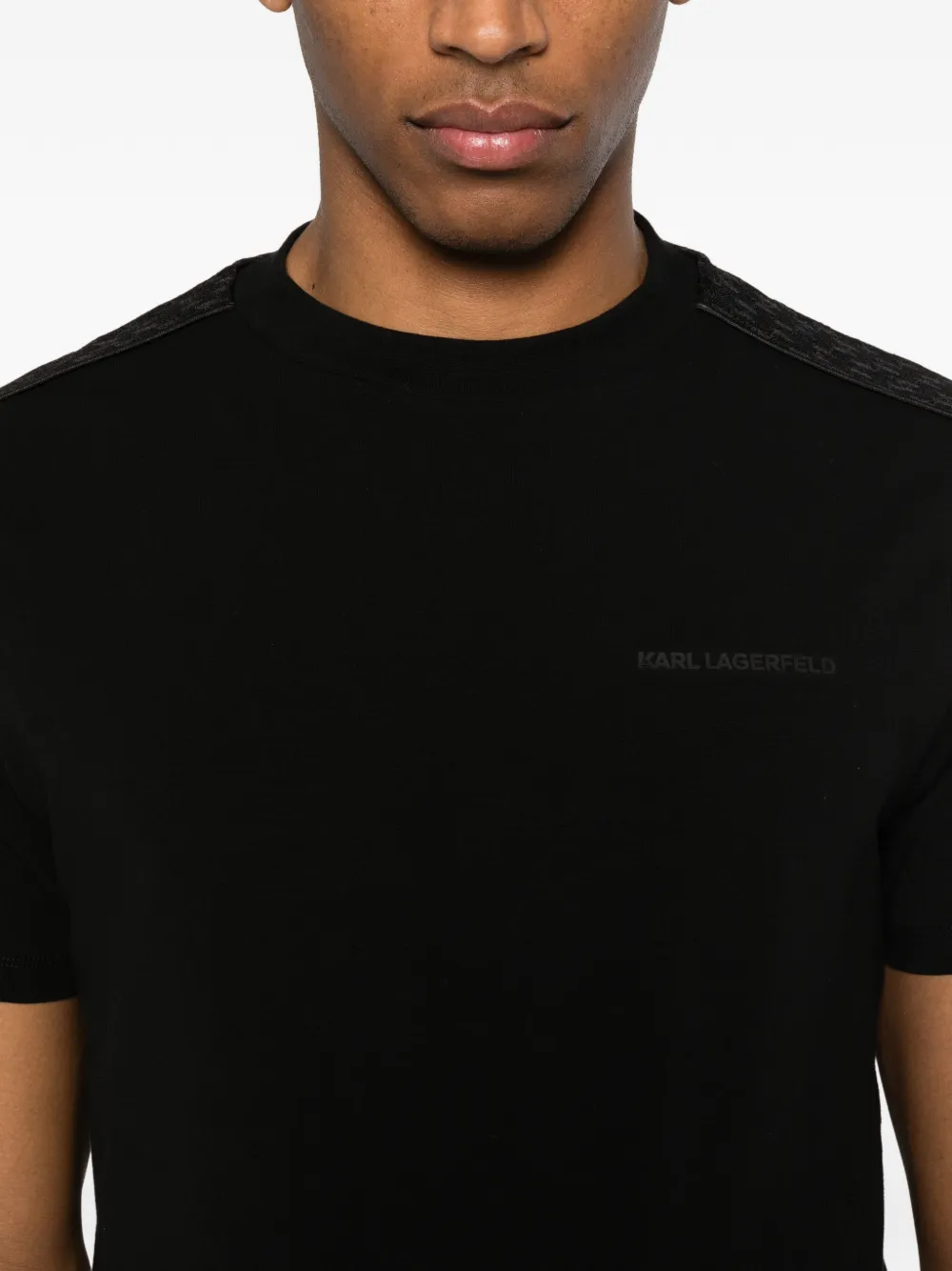 Karl Lagerfeld T-shirt met ronde hals Zwart