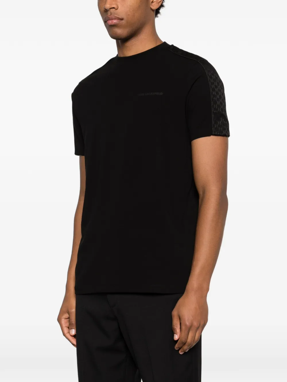 Karl Lagerfeld T-shirt met ronde hals Zwart